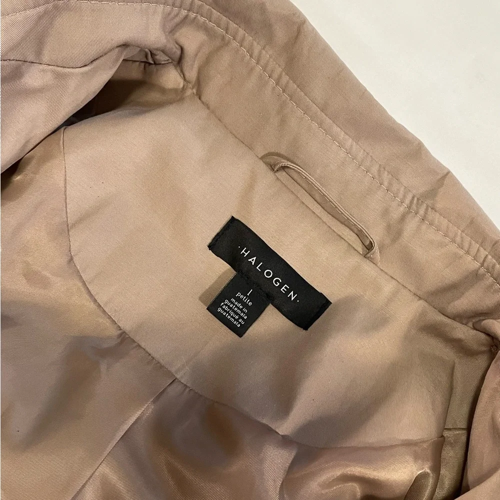 Halogen Women's Beige  Hooded Trench Coat - Picture 2 of 5